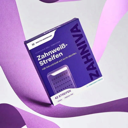 Lila Whitening-Streifen