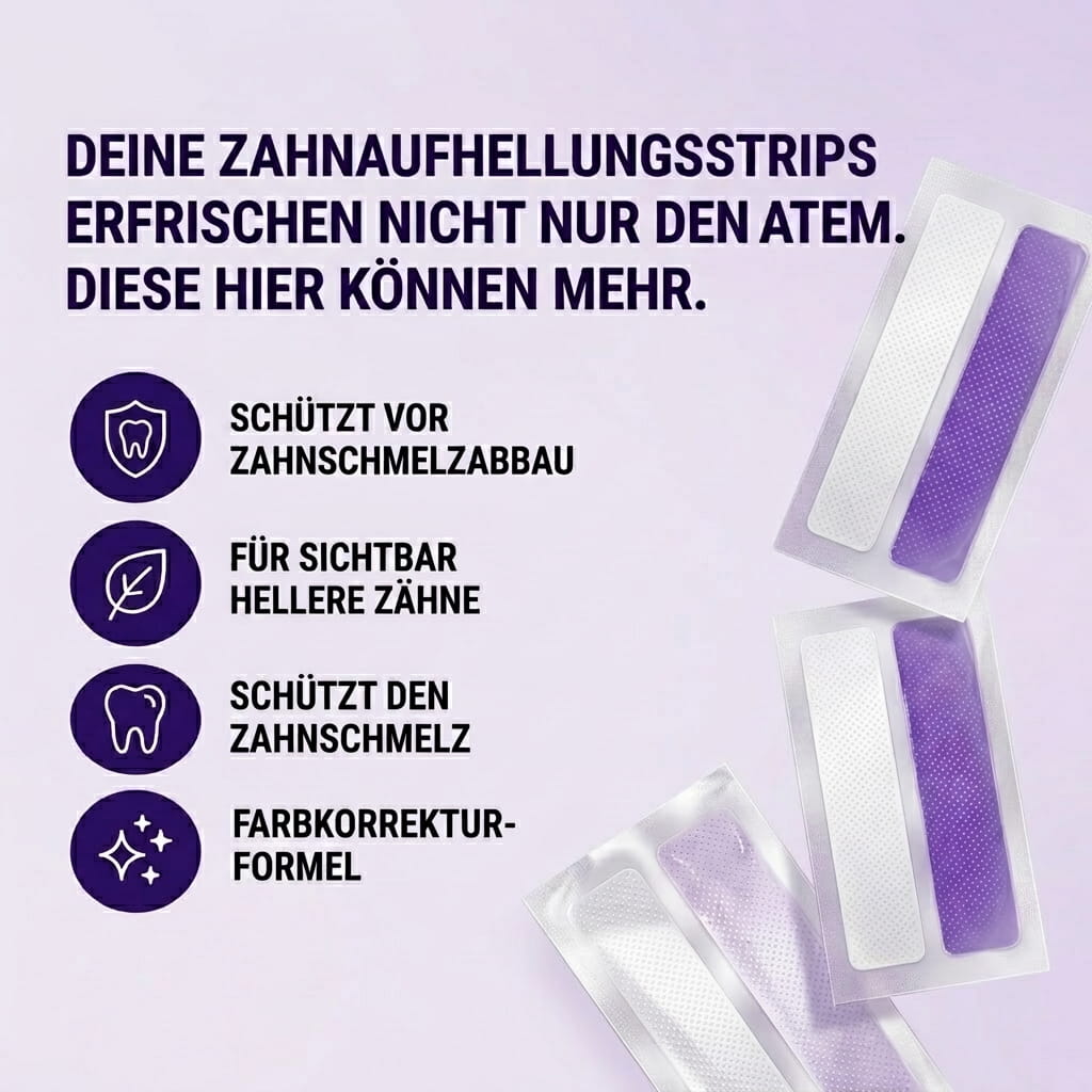 Lila Whitening-Streifen